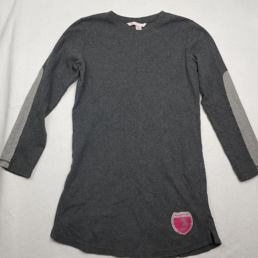 Victoria's Secret Long Sleeve Fleece Tunic/ PJ Top EUC Size Large